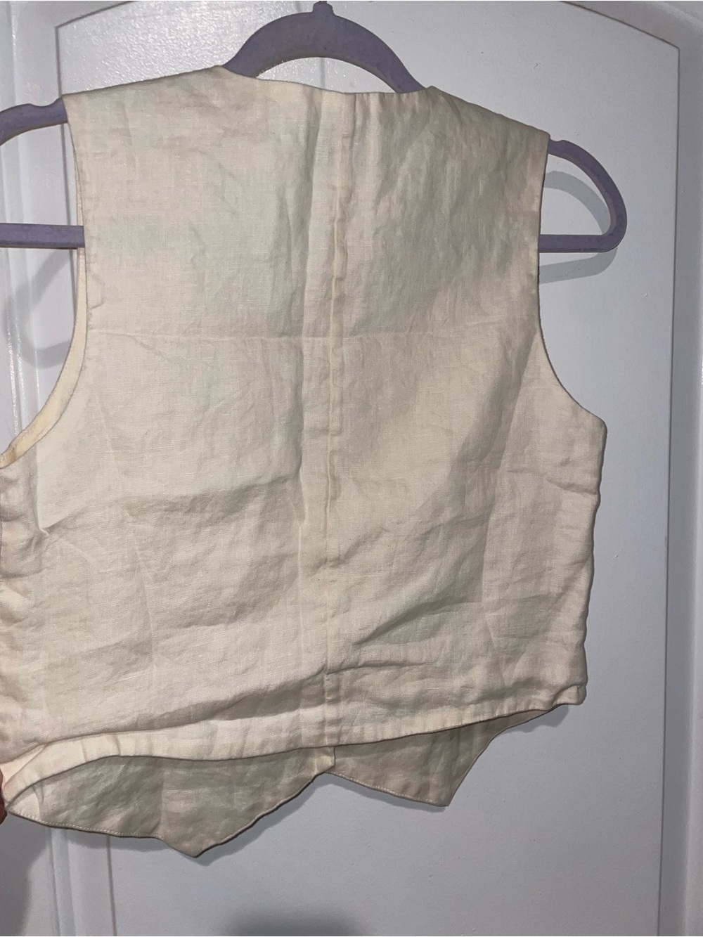 New! DISSH Linen Tailored Vest Butter Cream Neutral Minimalist 🐚 size 2 - Picture 8 of 10